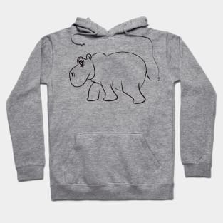 funny hippo Hoodie